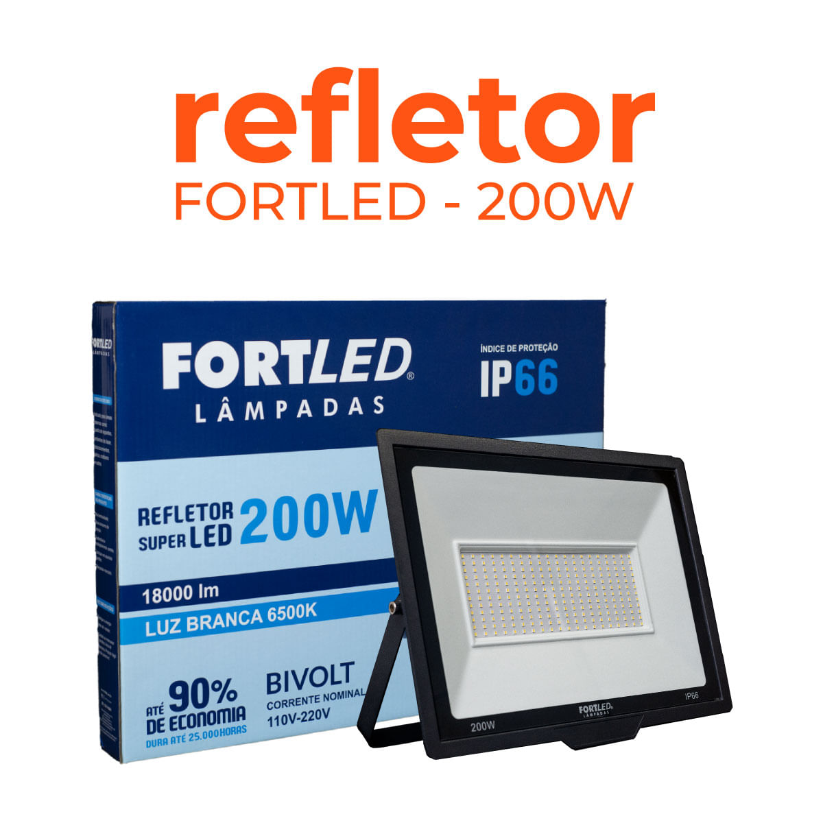 Refletor Mega Forte 150w IP67 Relampago Fifa 2010