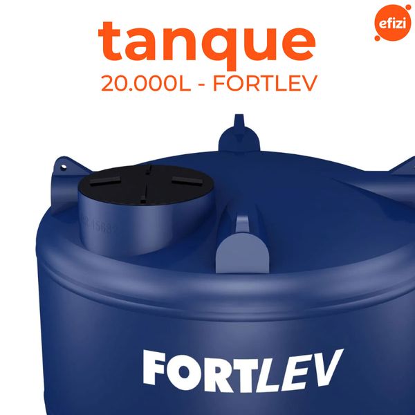 Tanque Polietileno 20.000L Azul Fortlev